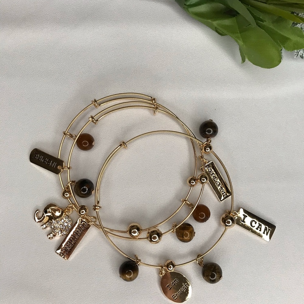 Bangle Bracelets with Charms.